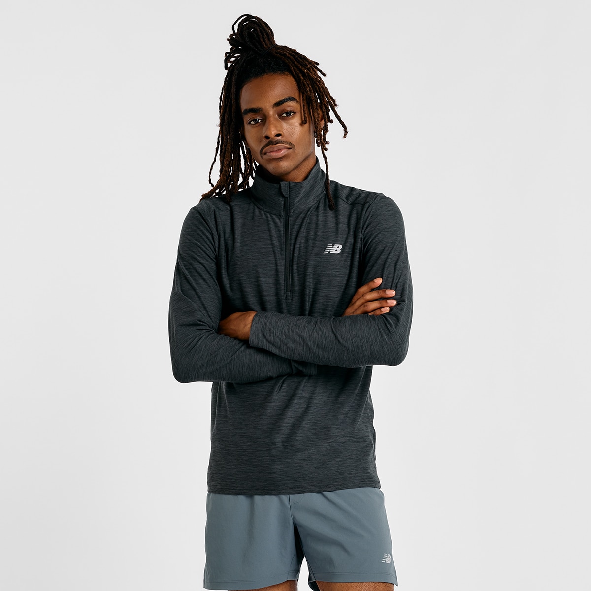 Imagem 0 de T-shirt Space Dye Quarter Zip de Homem