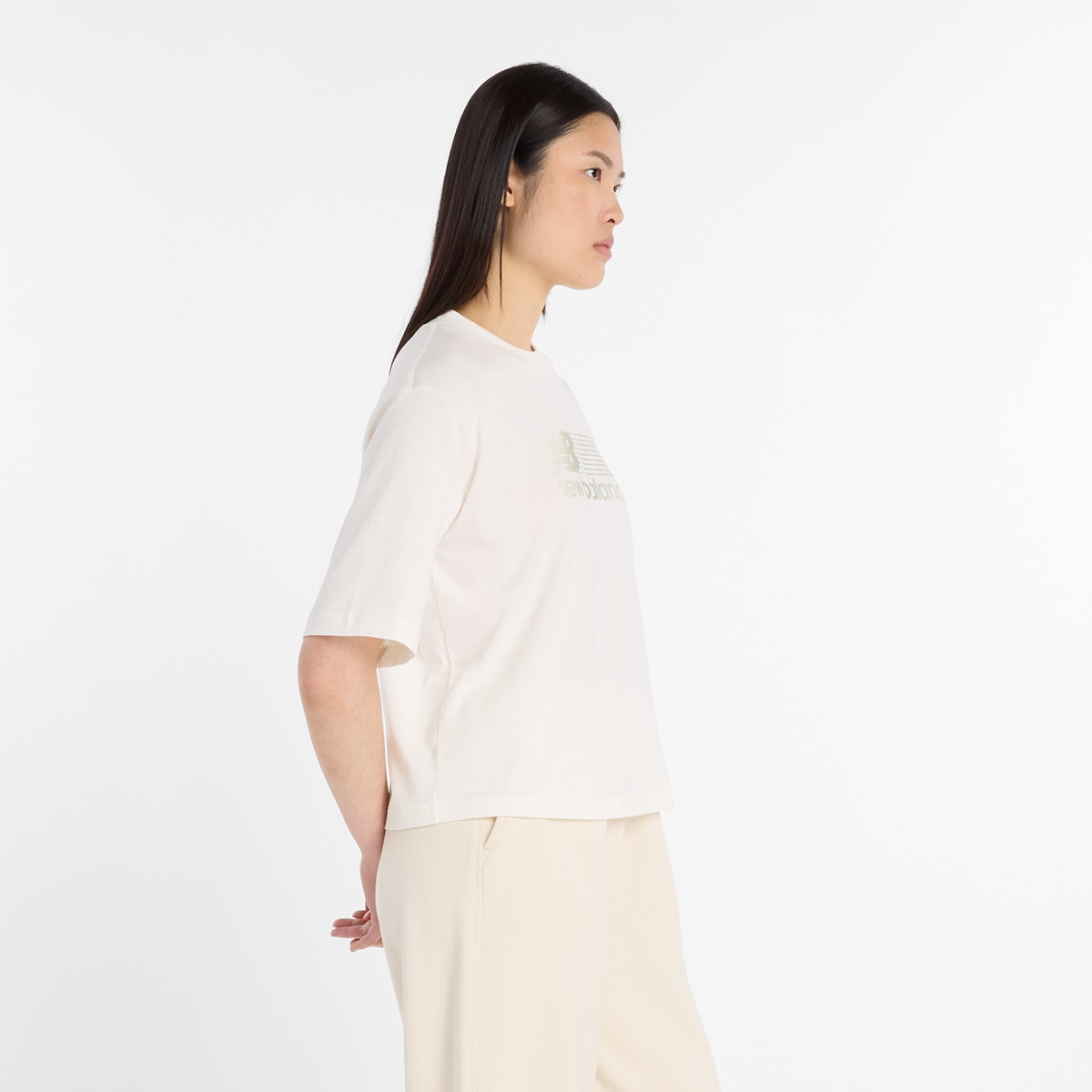 T-shirt Gradient Runner de Mulher Bege-3