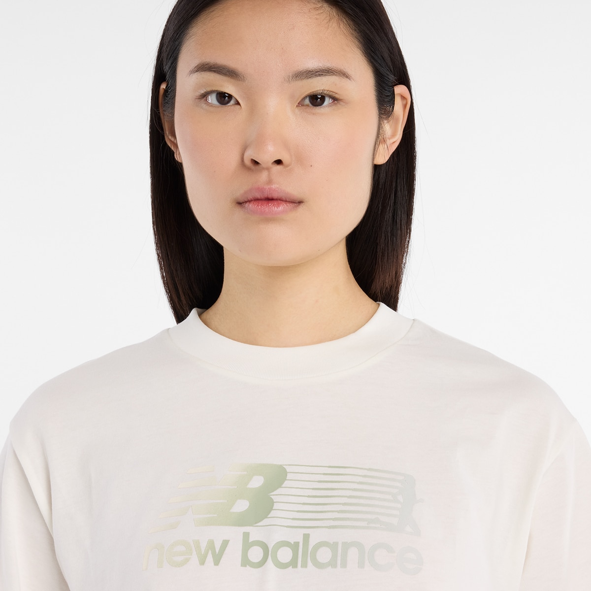 T-shirt Gradient Runner de Mulher Bege-4