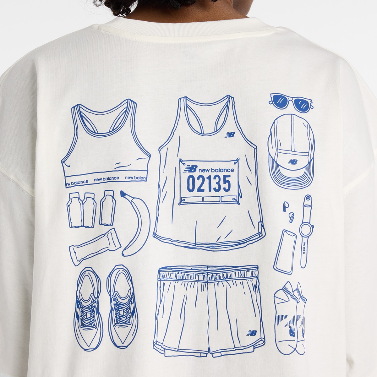 T-shirt Outfit Layout de Mulher Bege-5