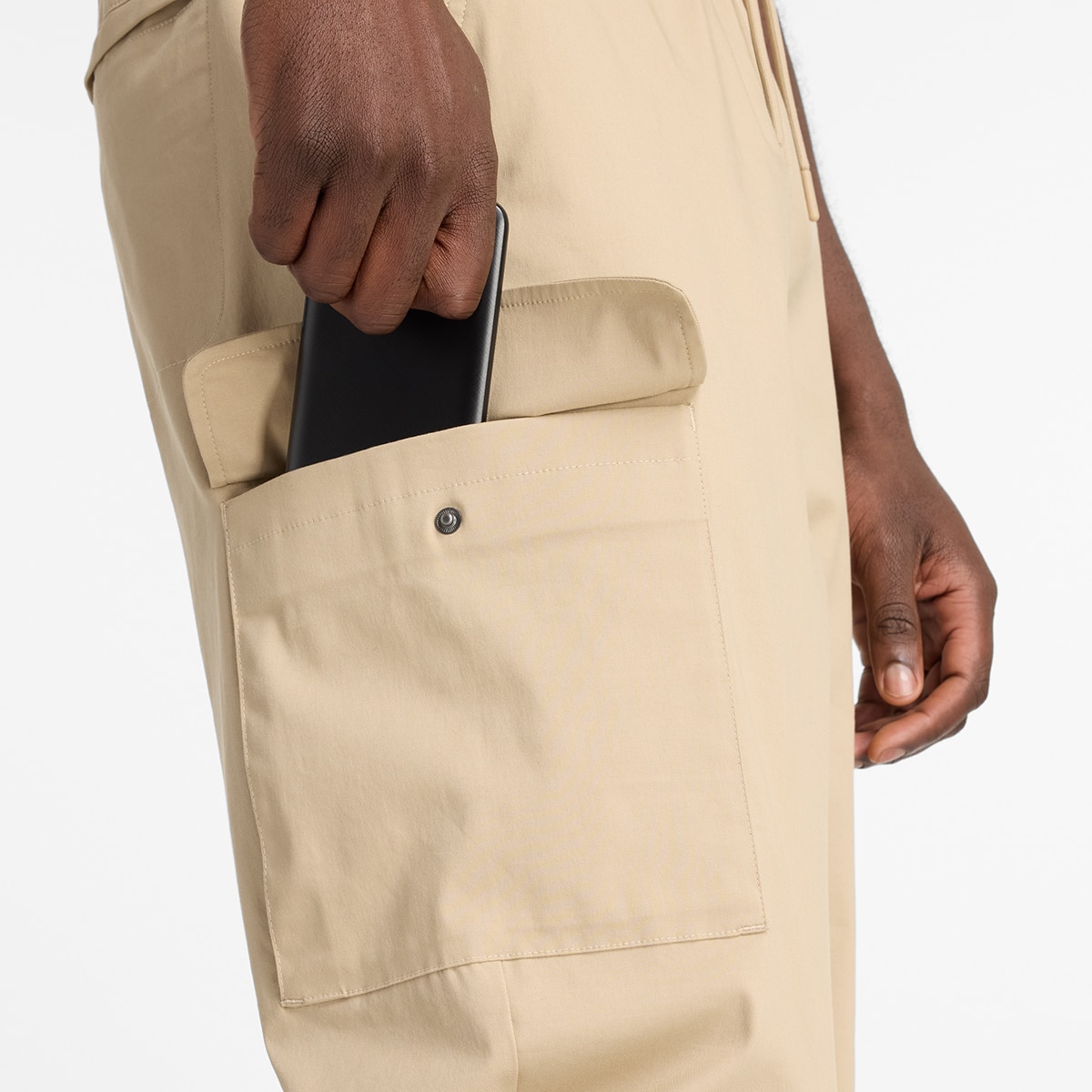 Calças Cargo de Sarja Jogger de Homem Camel-6
