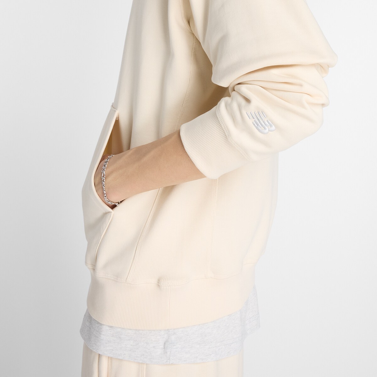 Sweatshirt com Capuz Athletics Classics de Homem Branco-5