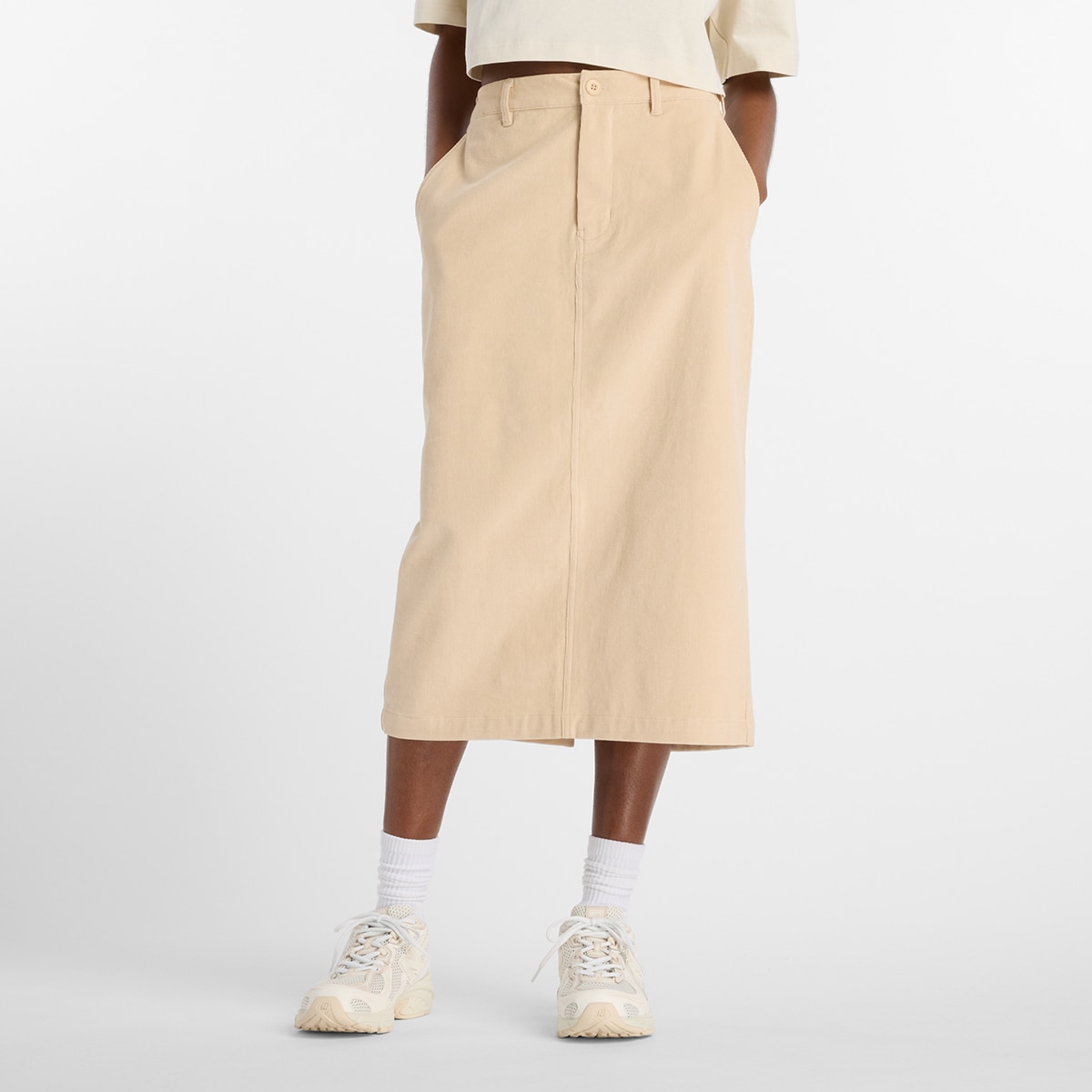 Imagem 0 de Saia Midi Stretch Corduroy de Mulher