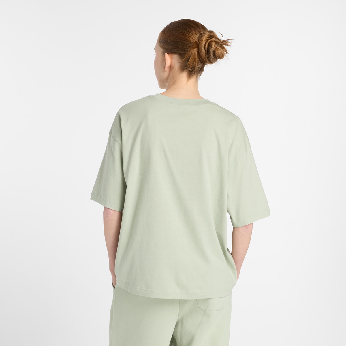 T-shirt Linear Heritage Oversized de Mulher Verde-2