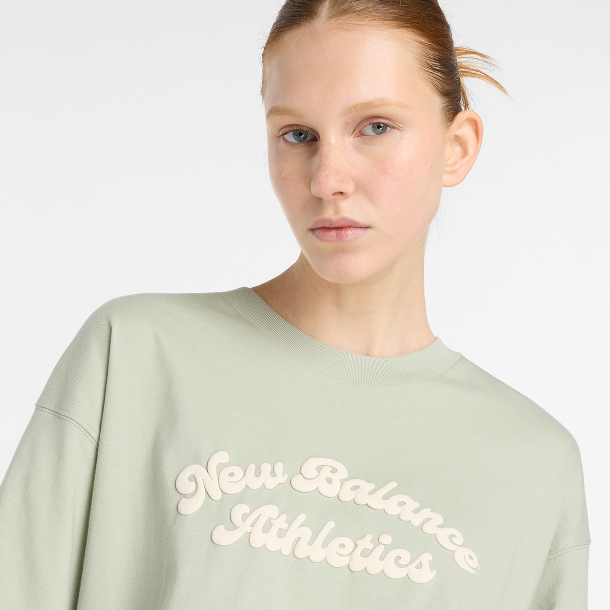 T-shirt Linear Heritage Oversized de Mulher Verde-4
