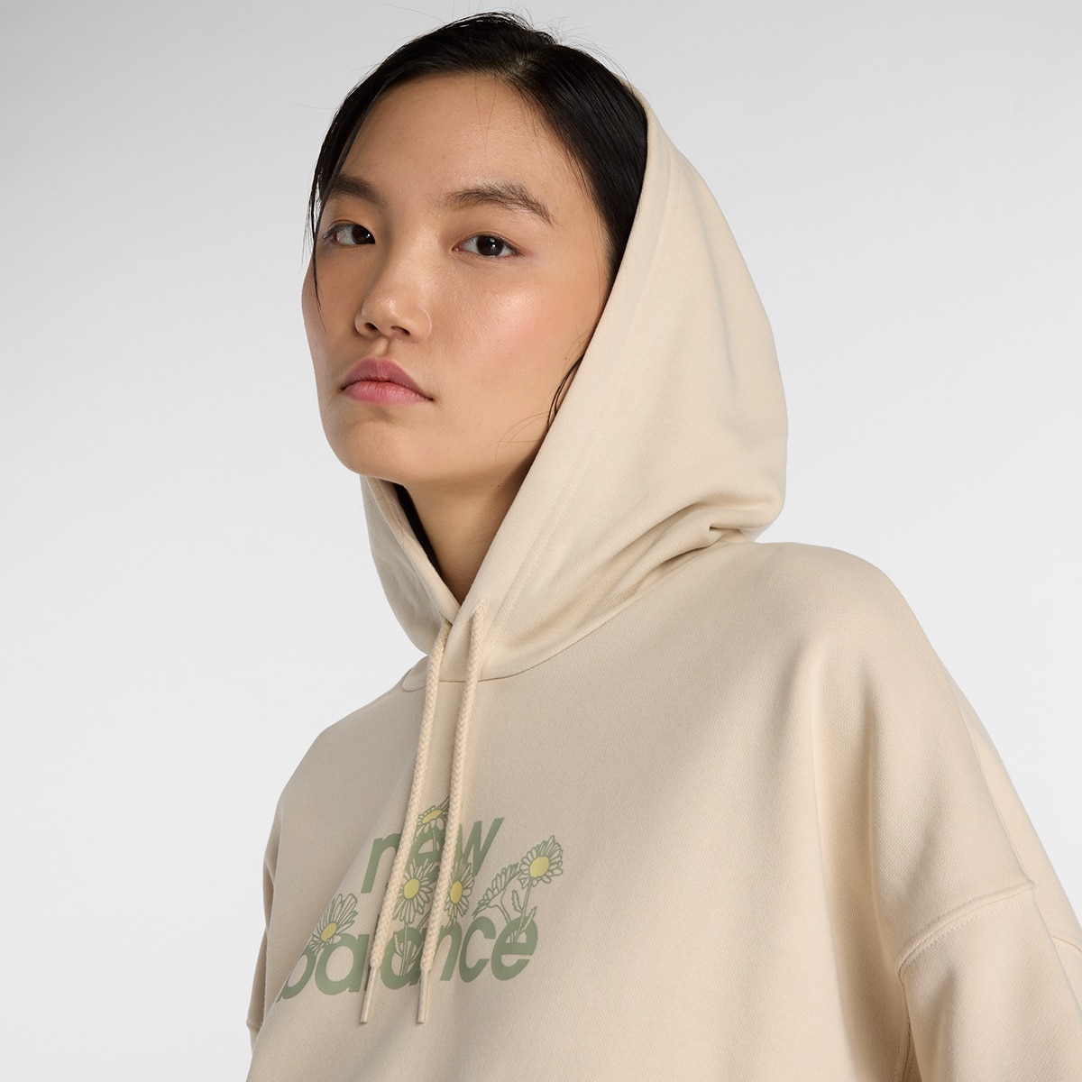 Sweatshirt com Capuz Flower de Mulher Castanho-4