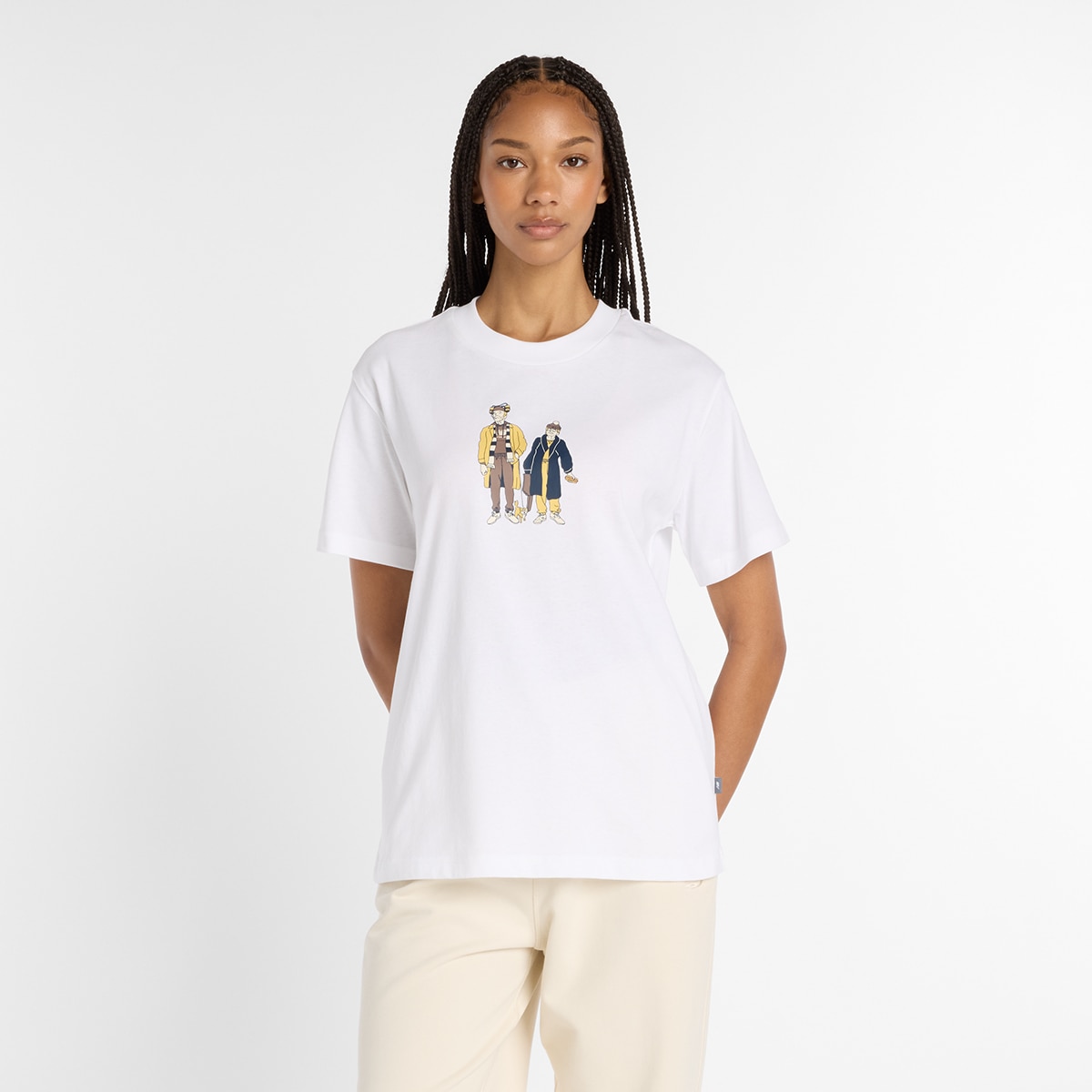 T-shirt Athletics Never Age de Mulher Branco-1