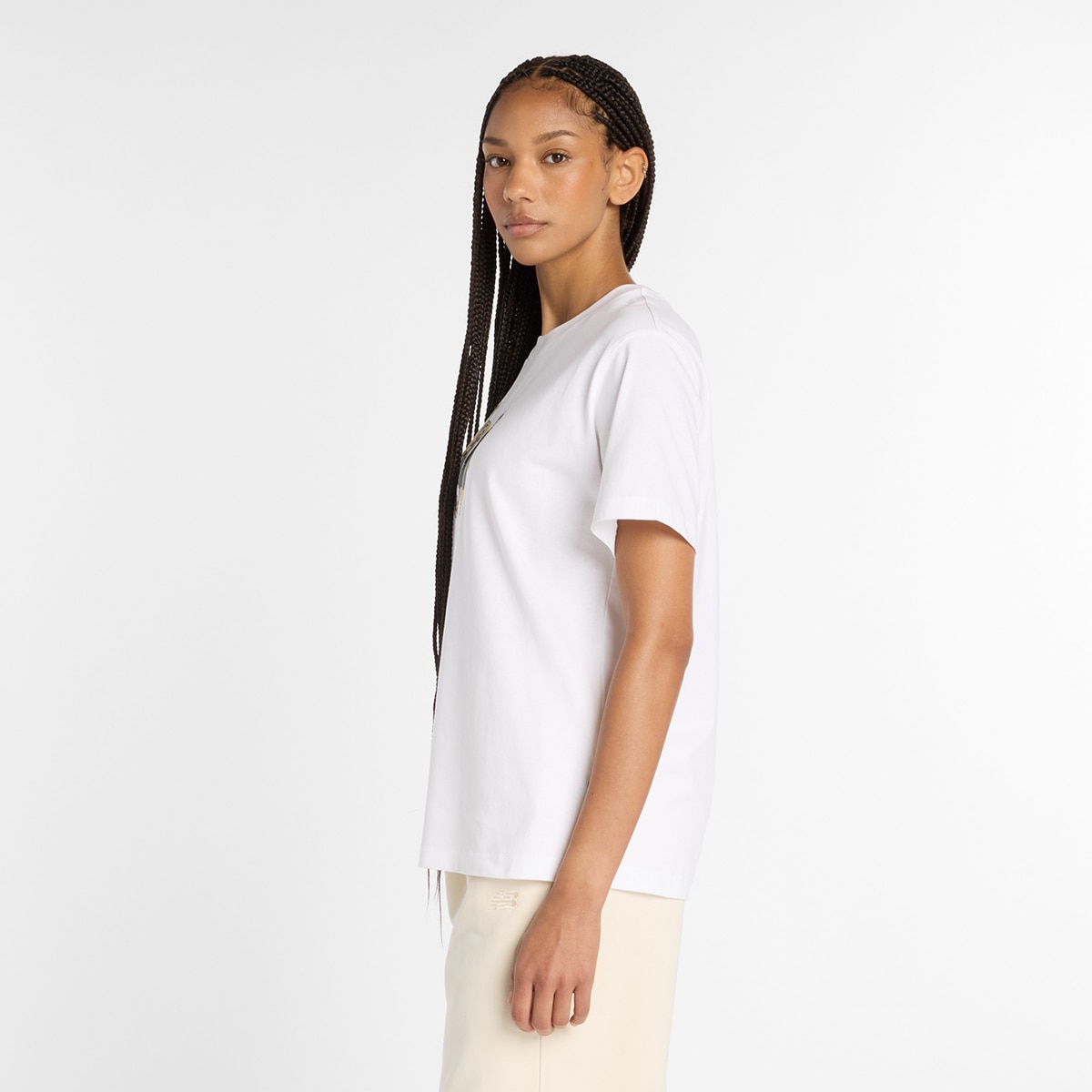 T-shirt Athletics Never Age de Mulher Branco-3