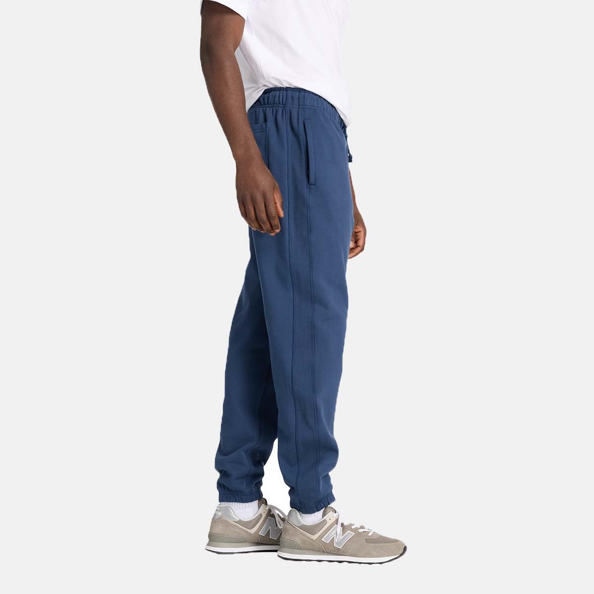 Calças Casual Tipo Joggers de Homem Athletics French Terry Azul-marinho-2