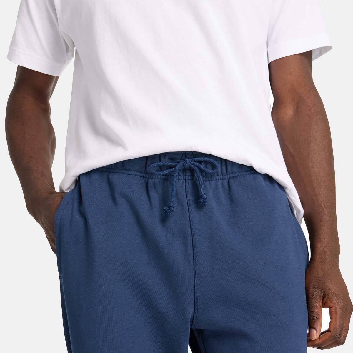 Calças Casual Tipo Joggers de Homem Athletics French Terry Azul-marinho-4