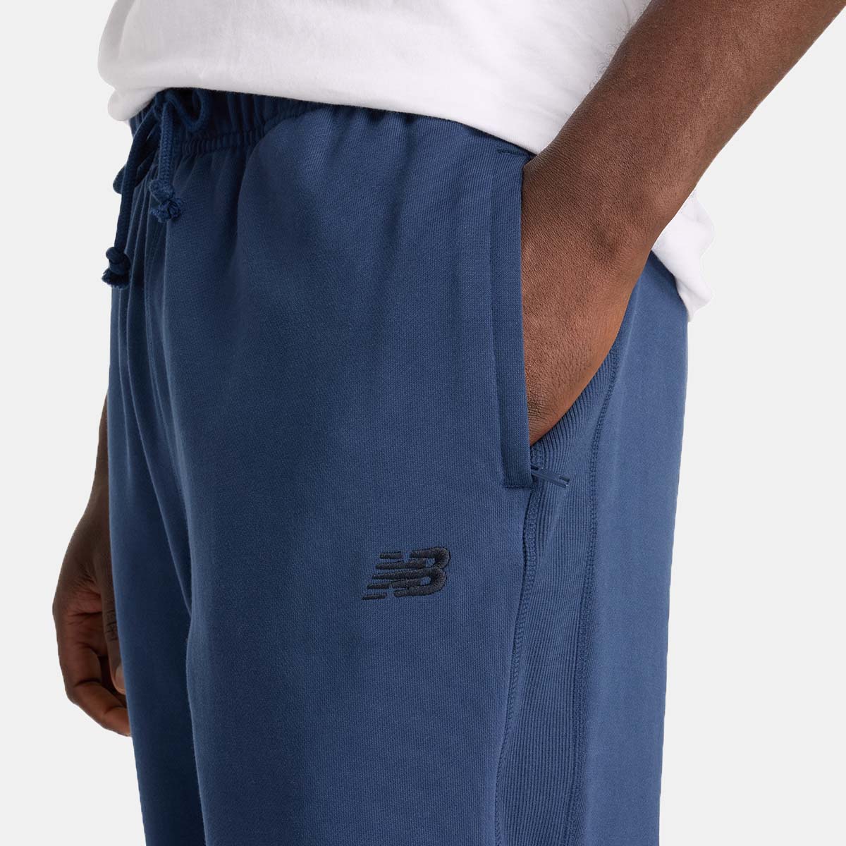 Calças Casual Tipo Joggers de Homem Athletics French Terry Azul-marinho-6