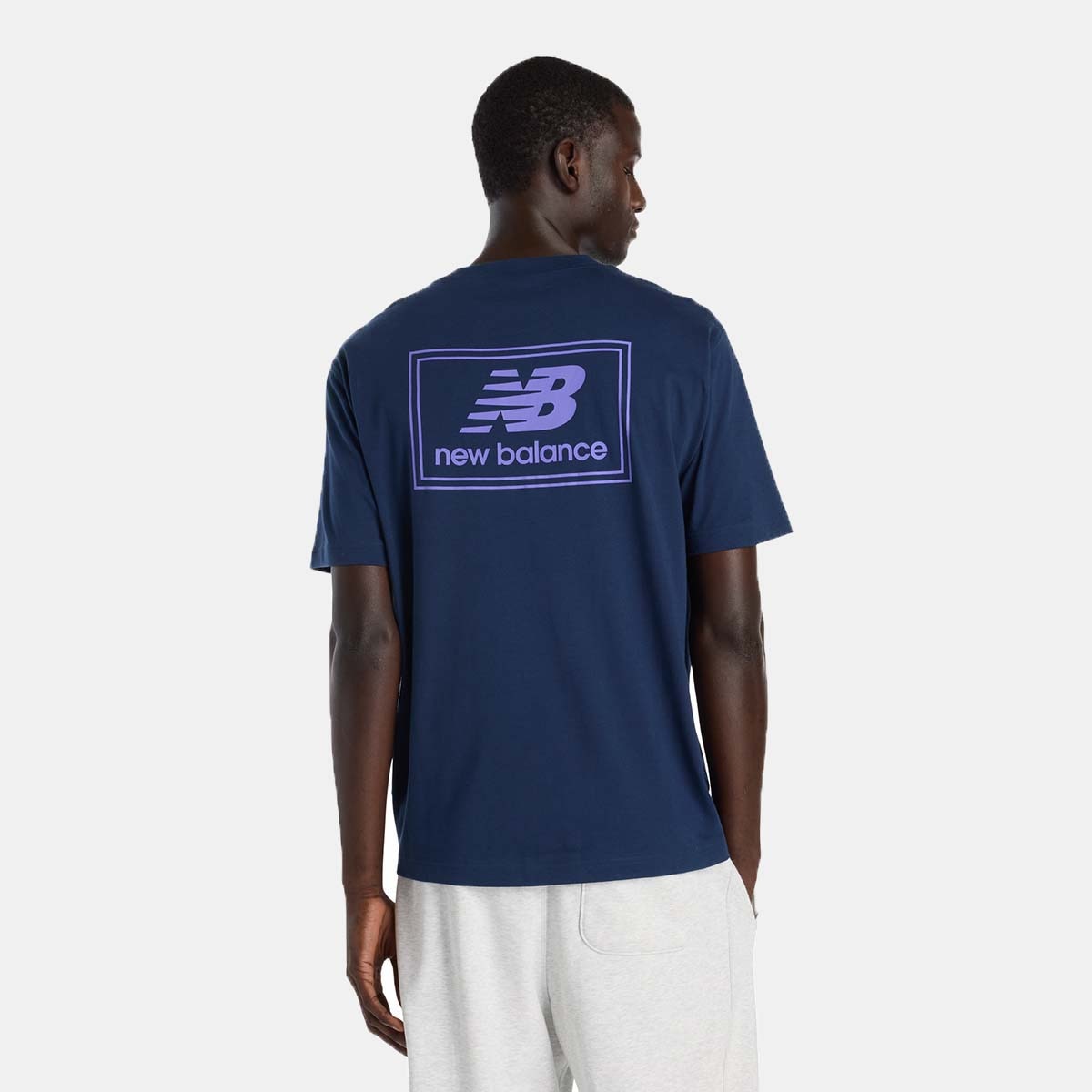 T-shirt Casual de Homem Woven Label Azul-marinho-3
