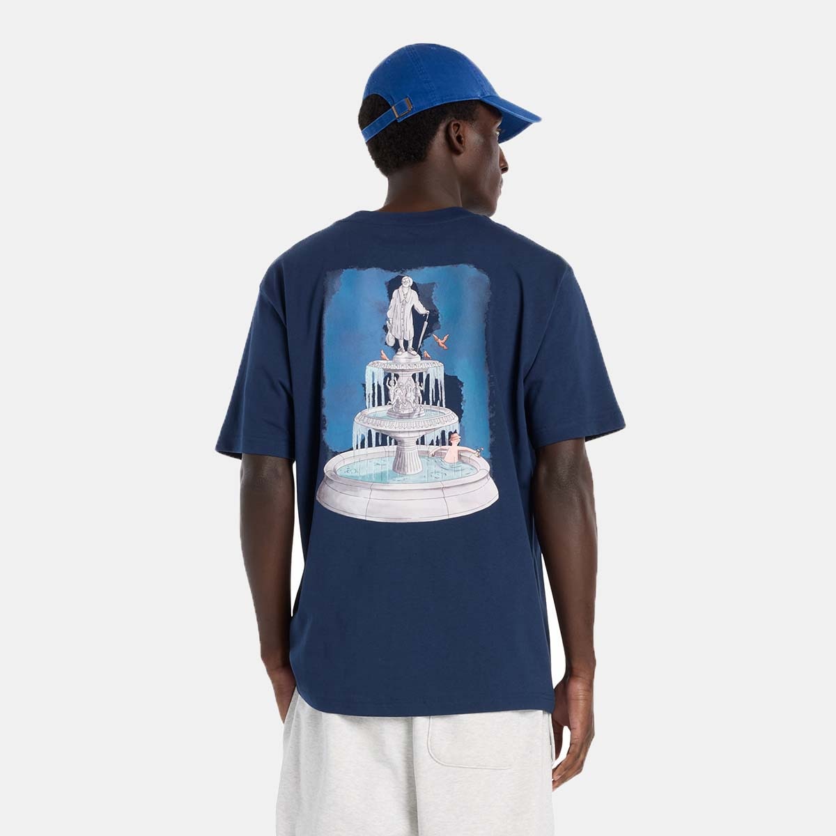 T-shirt Casual de Homem Fountain Azul-marinho-3