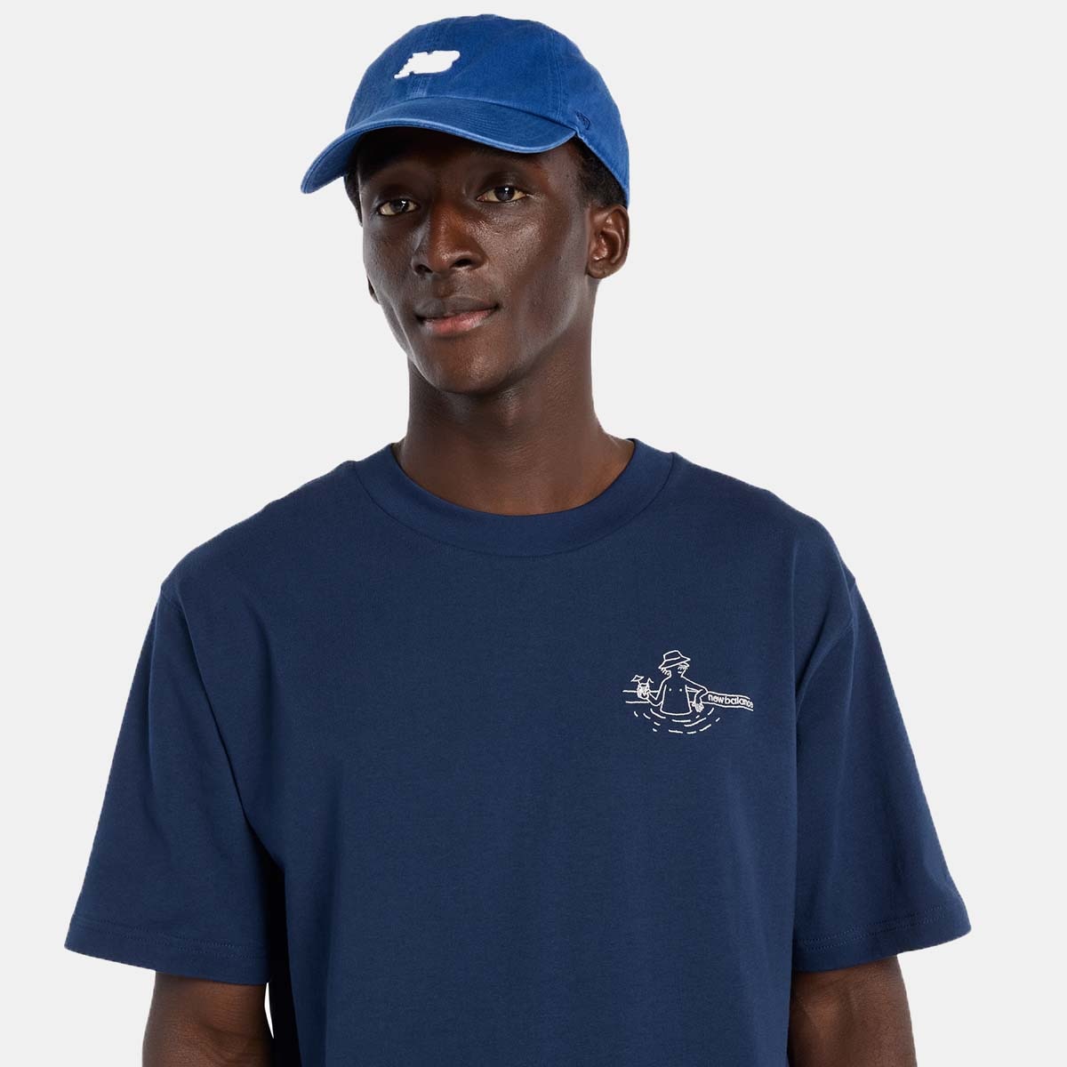 T-shirt Casual de Homem Fountain Azul-marinho-5