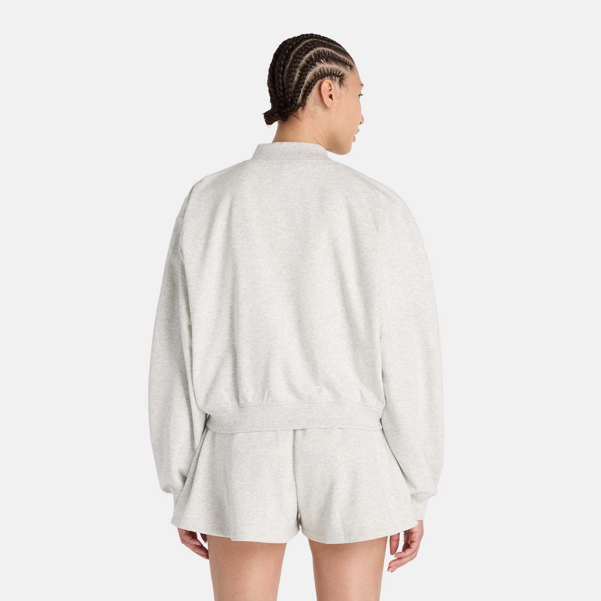 Blusão Bomber Casual de Mulher French Terry Cinzento-3