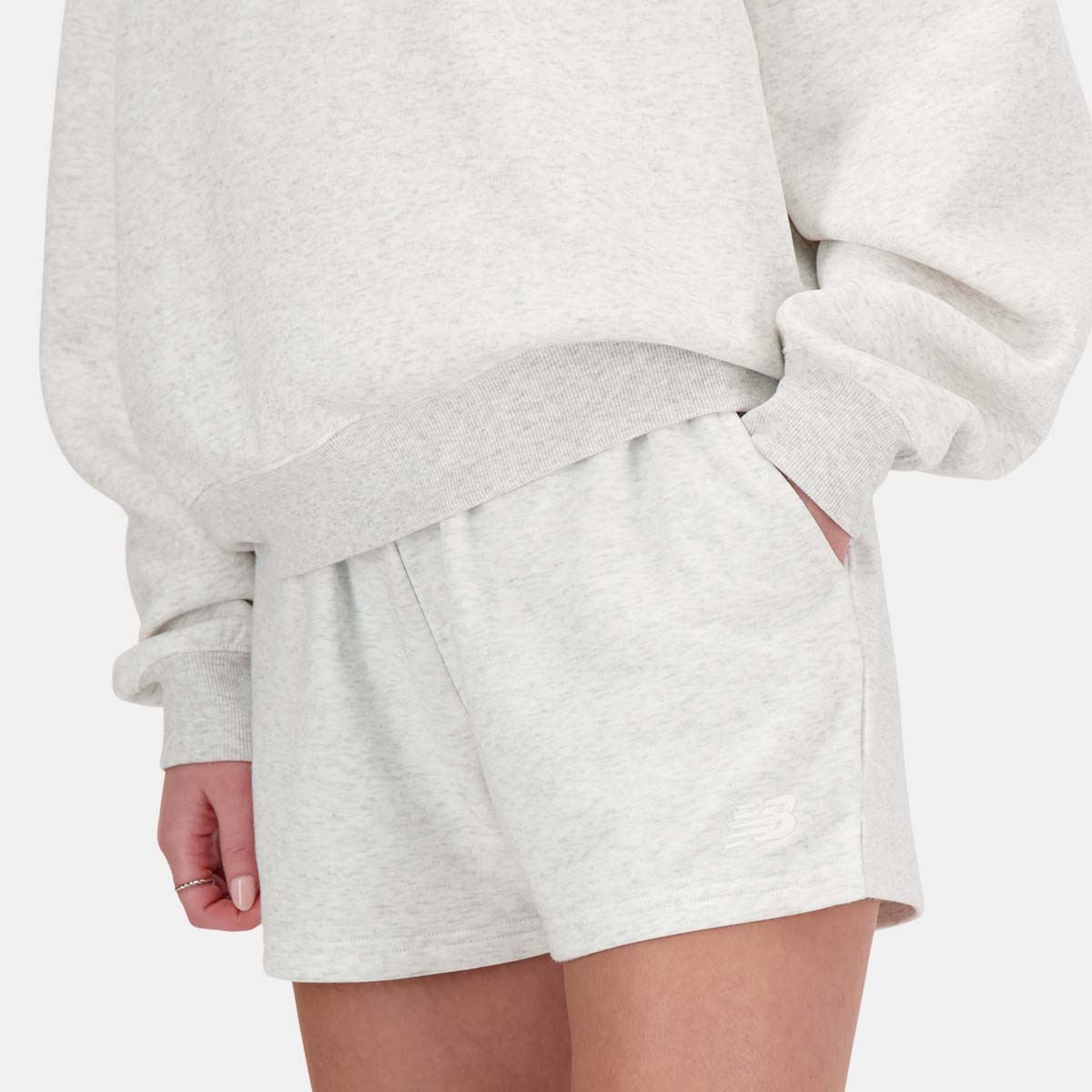 Calções Casual de Mulher Sport Essentials French Terry Cinzento-4