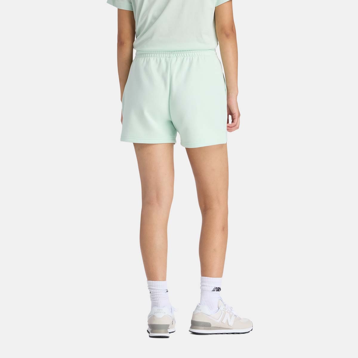 Calções Casual de Mulher Sport Essentials French Terry Verde-menta-3