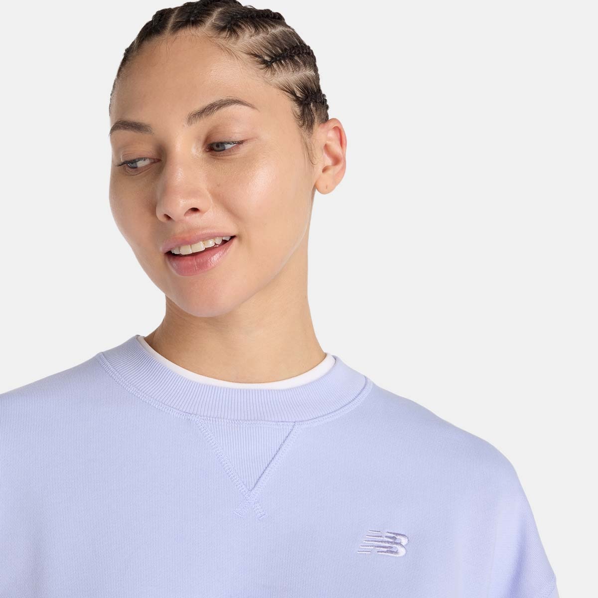 Sweatshirt Casual de Mulher Athletics French Terry Lilás-4