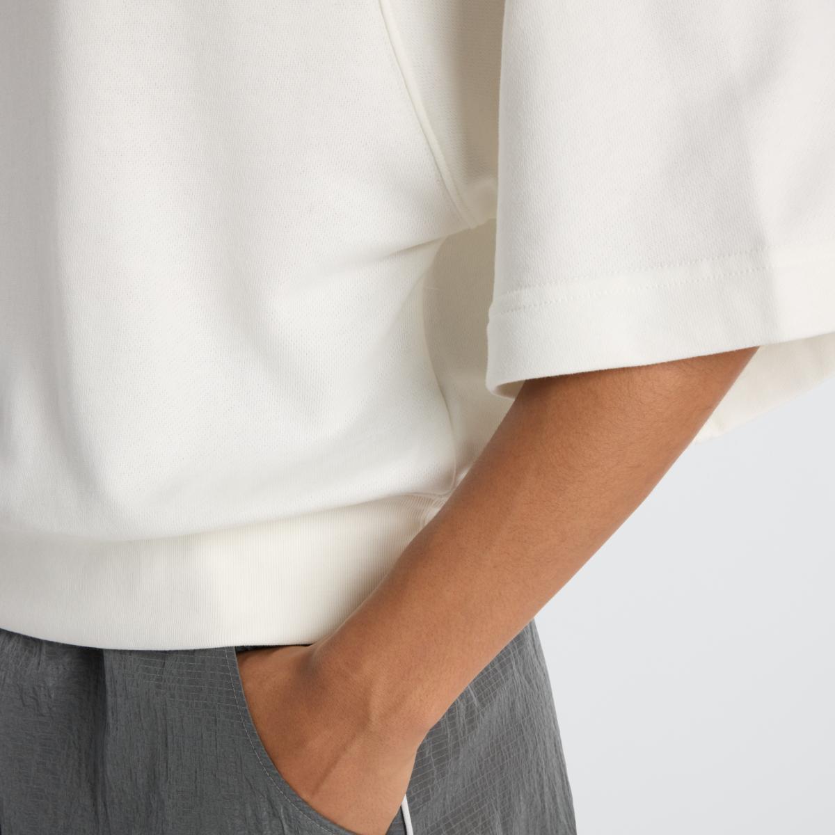 Polo Casual de Mulher Oversized Coastal Fleece Branco-marfim-2