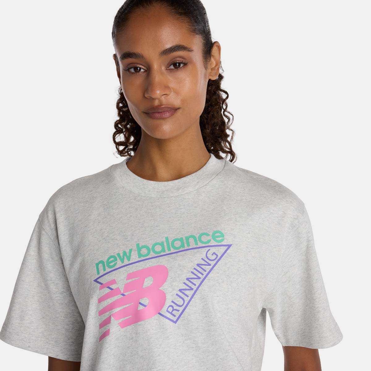 T-shirt Casual de Mulher Neon Relaxed Cinzento-4
