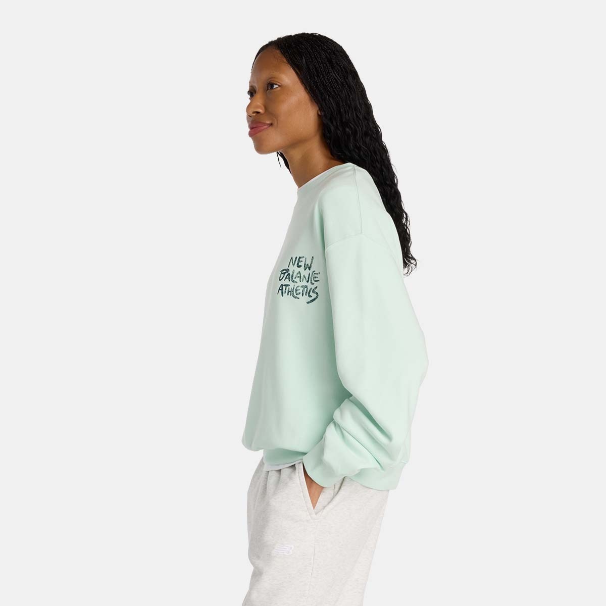 Sweatshirt Casual de Mulher Visibly Loved Verde-menta-2