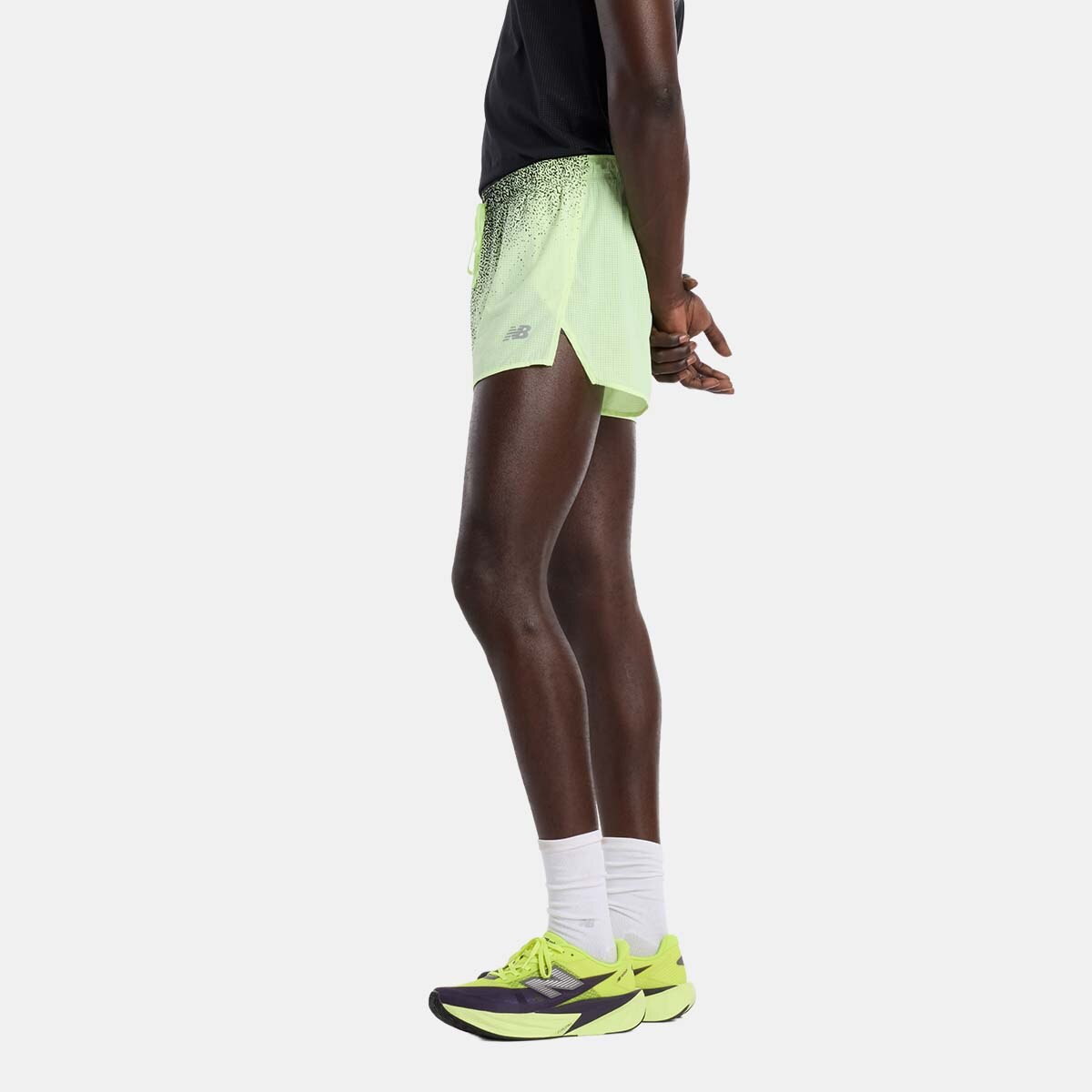 Calções de Running de Homem 3" RC Ultra Light Printed Amarelo-flúor / Preto-2