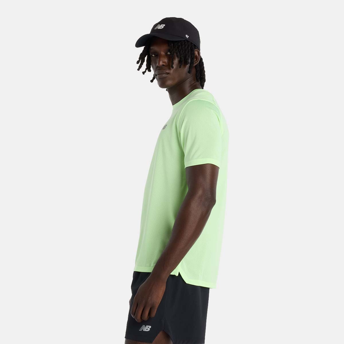 T-shirt de Running de Homem Athletics Verde Lima-2