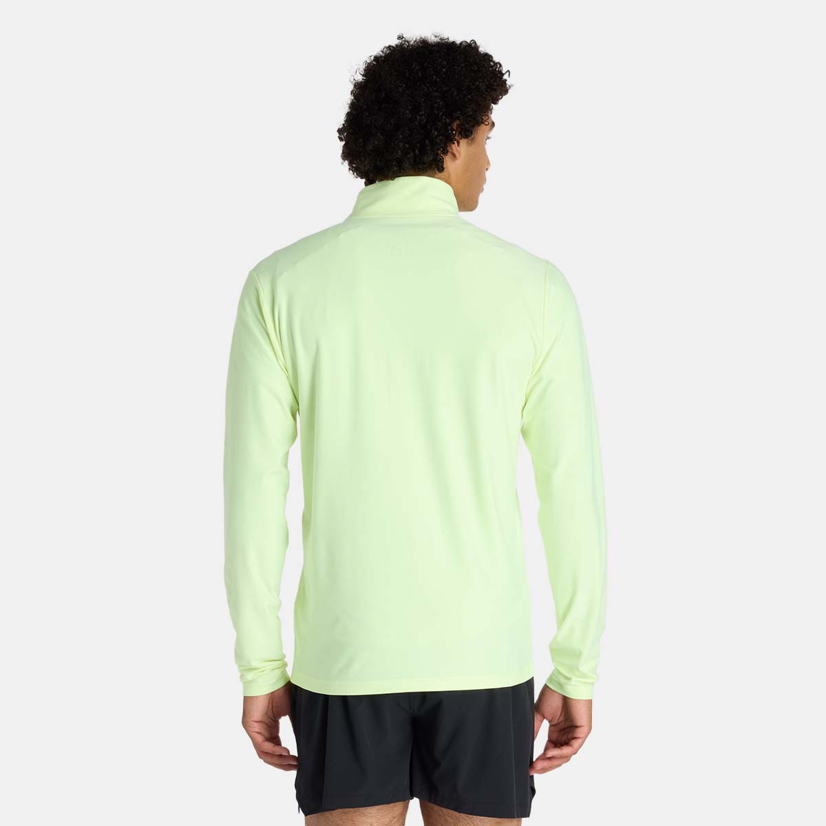 T-shirt de Training de Homem Space Dye 1/4 Zip Verde Lima-3