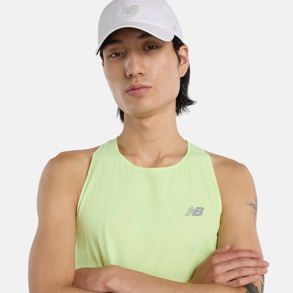 T-shirt sem Mangas de Running de Homem Race Day Ultra Light Amarelo-flúor-4