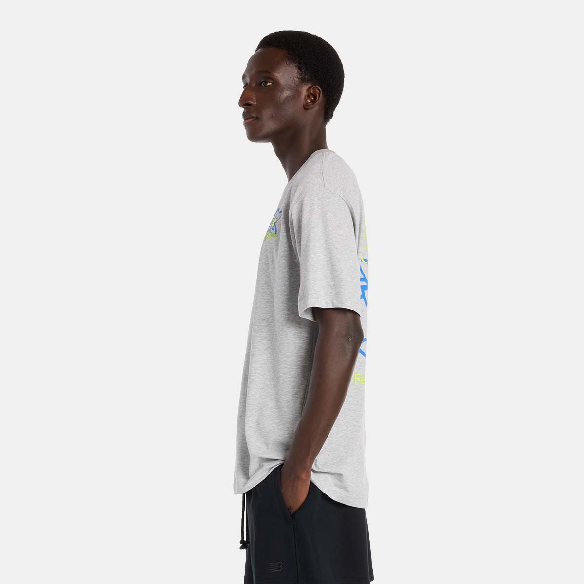 T-shirt Casual de Homem Boston City Run Cinzento-2