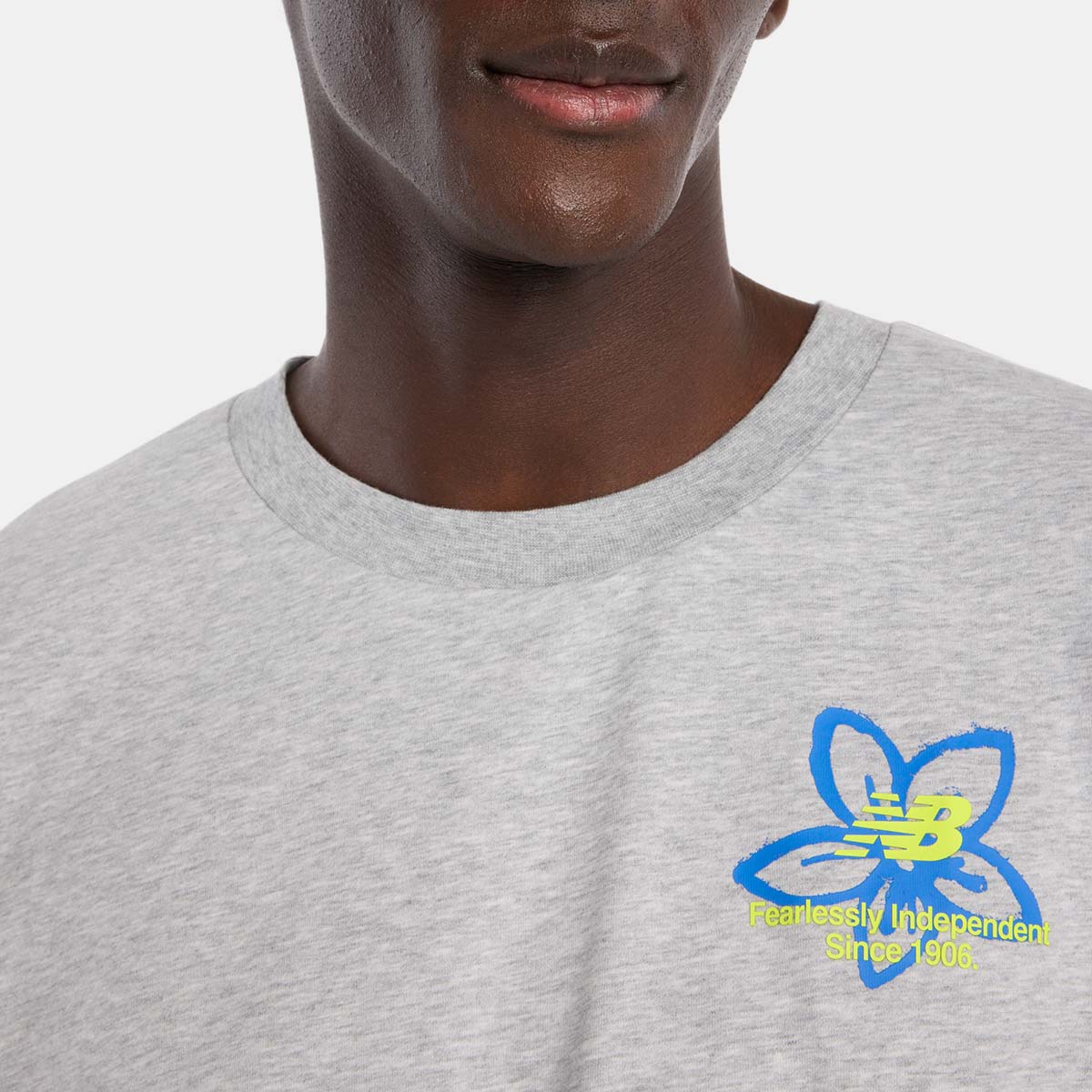 T-shirt Casual de Homem Boston City Run Cinzento-5