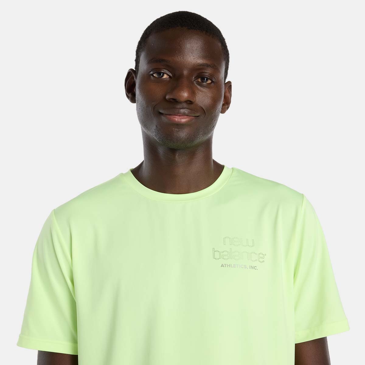 T-shirt de Training de Homem Reflective Poly Amarelo-flúor-4