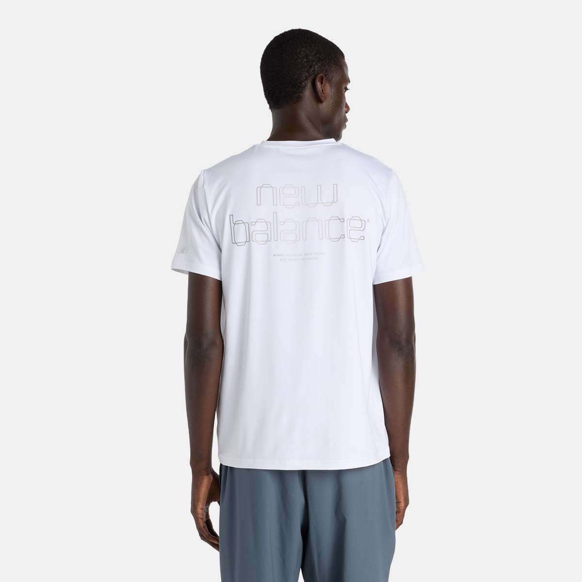 T-shirt de Training de Homem Reflective Poly Branco-3
