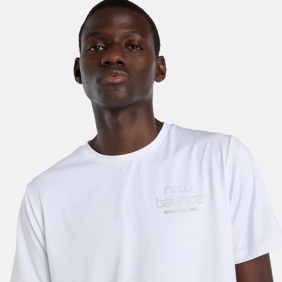 T-shirt de Training de Homem Reflective Poly Branco-4