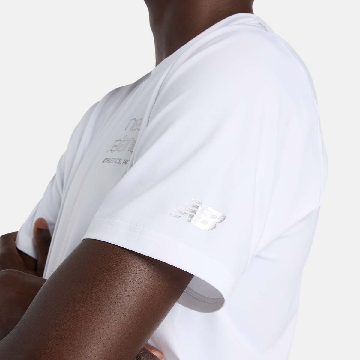T-shirt de Training de Homem Reflective Poly Branco-5