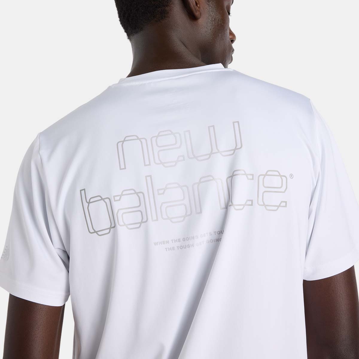 T-shirt de Training de Homem Reflective Poly Branco-6