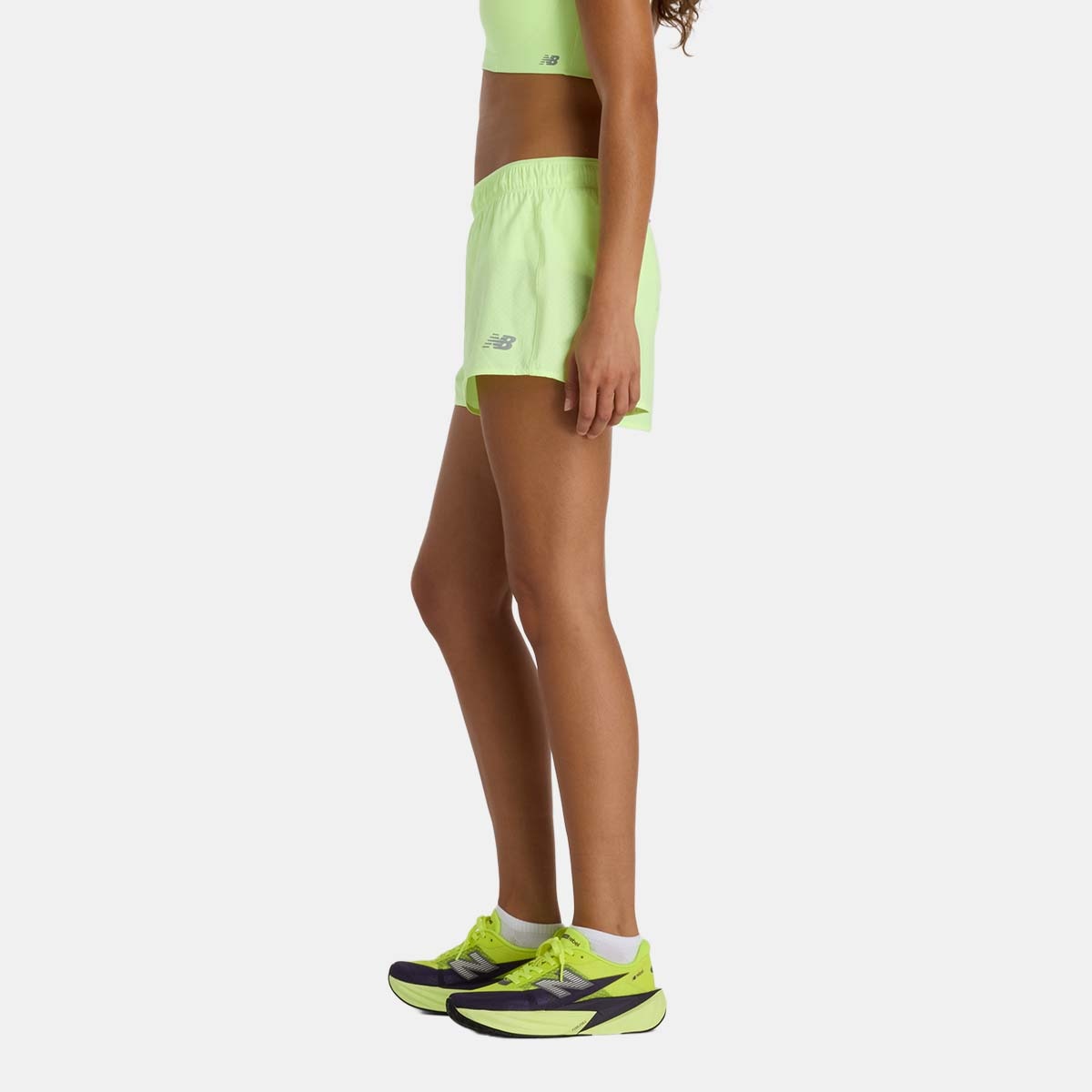 Calções de Running de Mulher RC 3" Amarelo-flúor-2