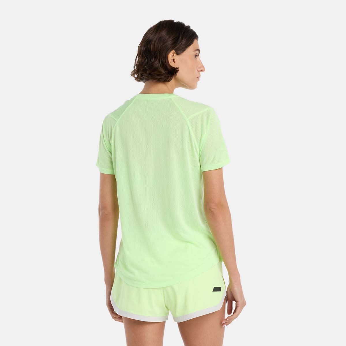 T-shirt de Running de Mulher Athletics Verde Lima-3