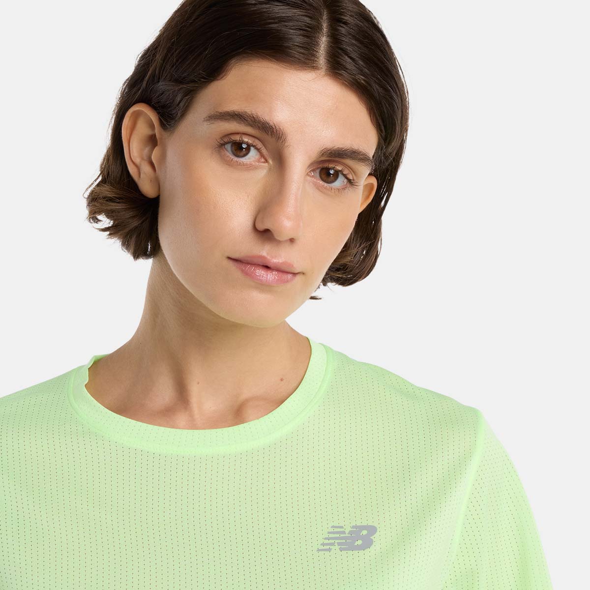 T-shirt de Running de Mulher Athletics Verde Lima-4