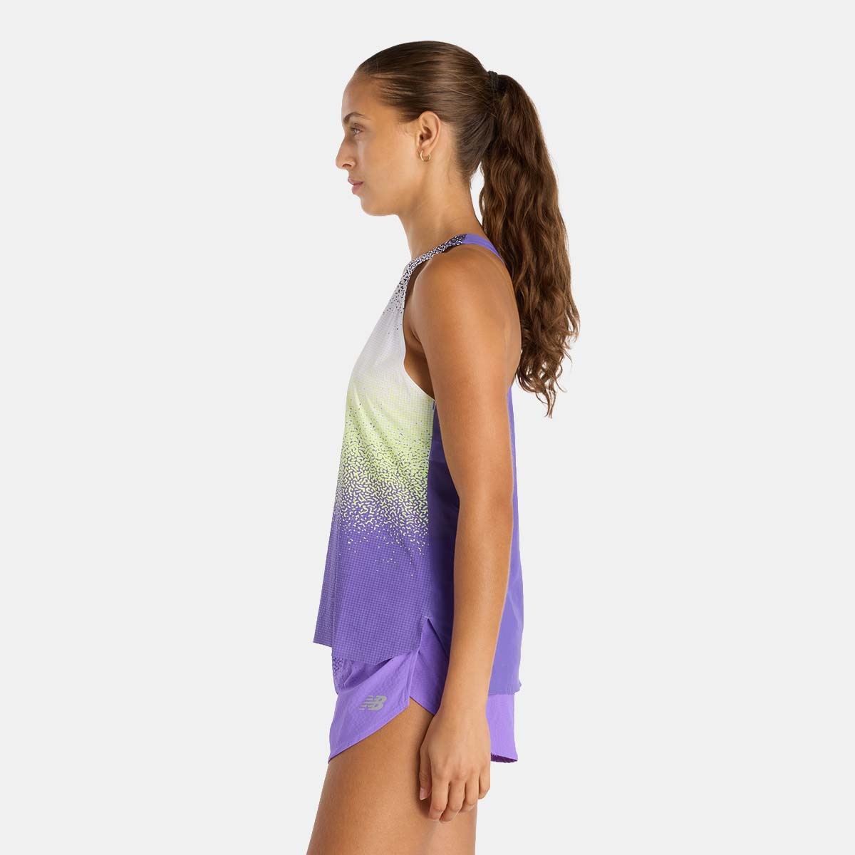 T-shirt de Running de Mulher Race Day Ultra Light Printed Lilás/Multicolor-2
