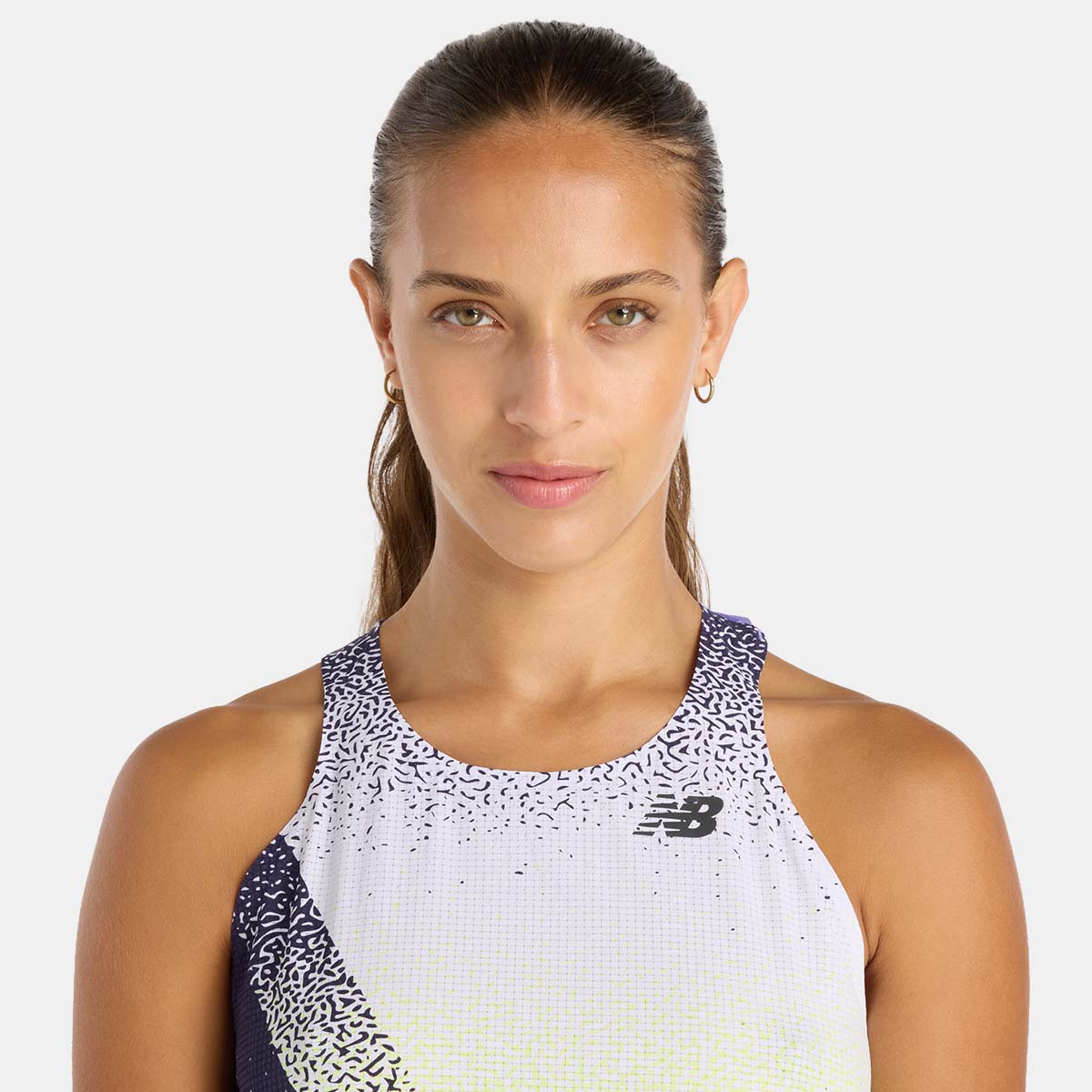 T-shirt de Running de Mulher Race Day Ultra Light Printed Lilás/Multicolor-4
