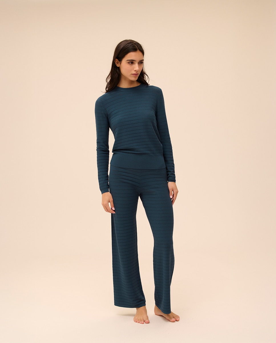 Calças Loungewear Azul-marinho-4