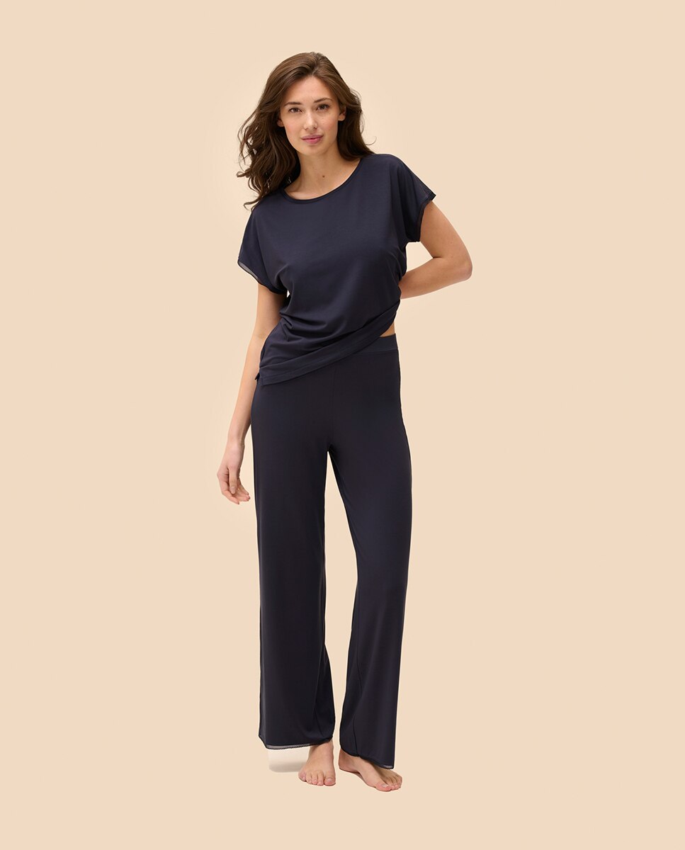 Camisola de Pijama Azul-4