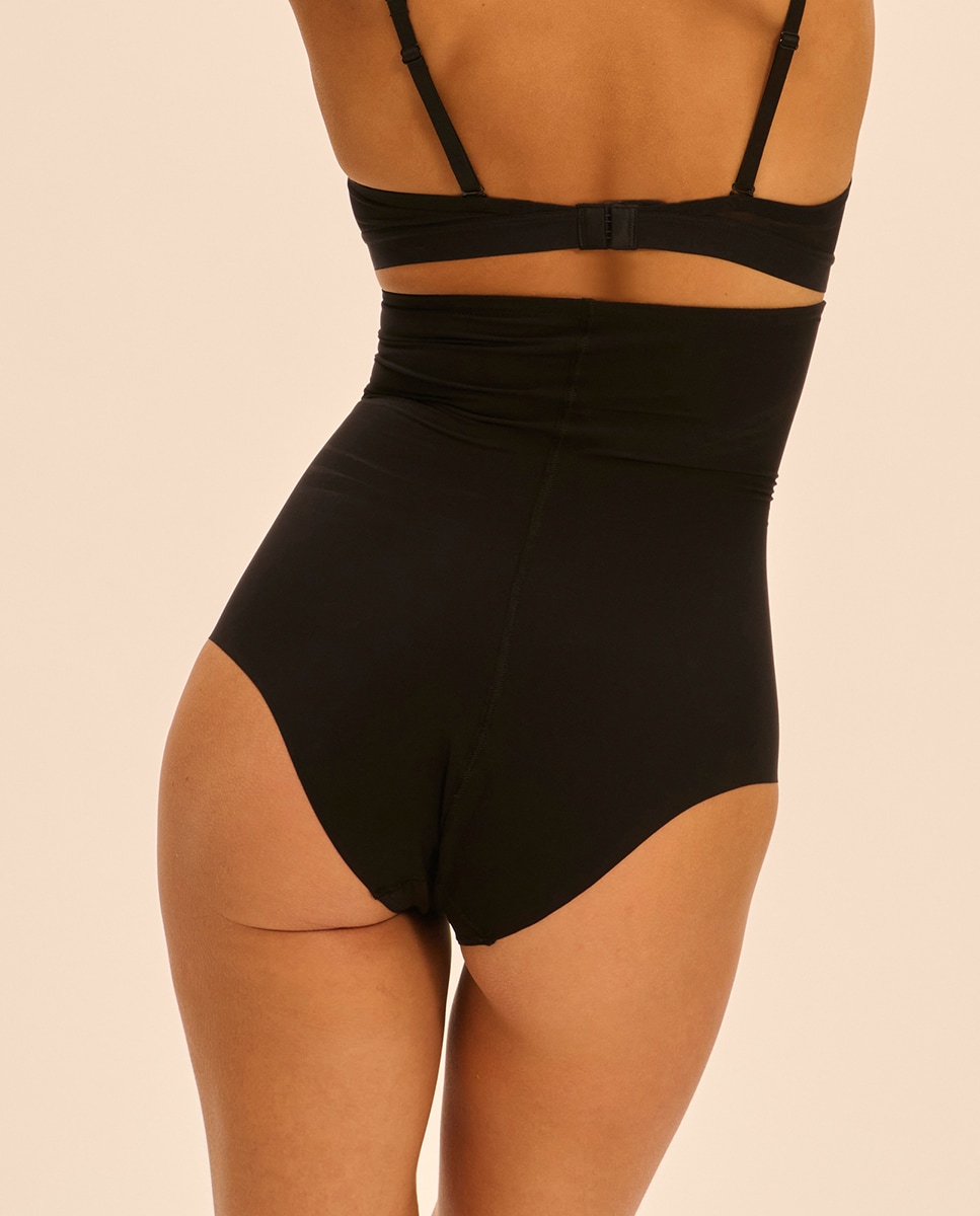 Cueca de Cintura Subida Retro Preto-2