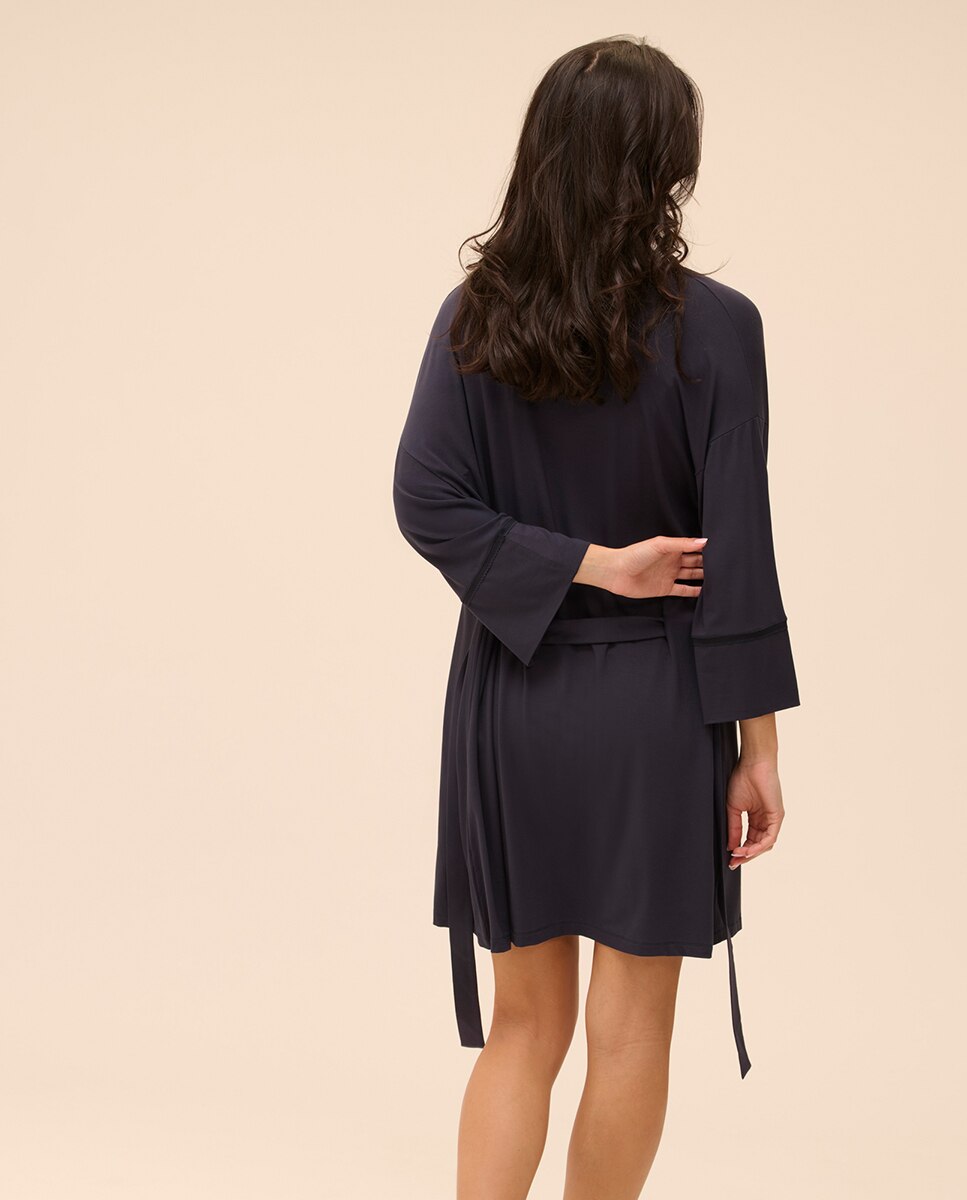 Robe de Malha Ecológica Azul-2