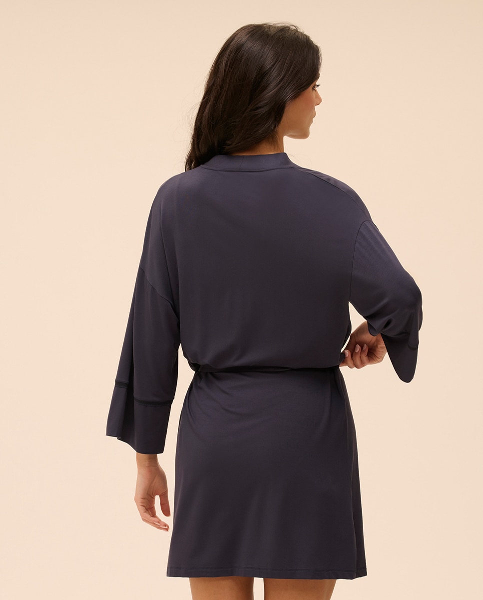 Robe de Malha Ecológica Azul-5