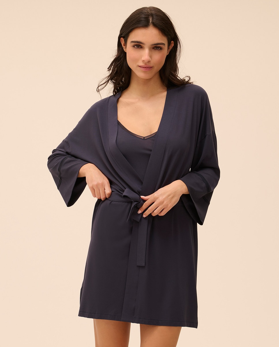 Robe de Malha Ecológica Azul-6