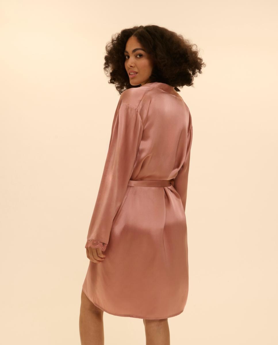 Kimono de Seda Rosa-2