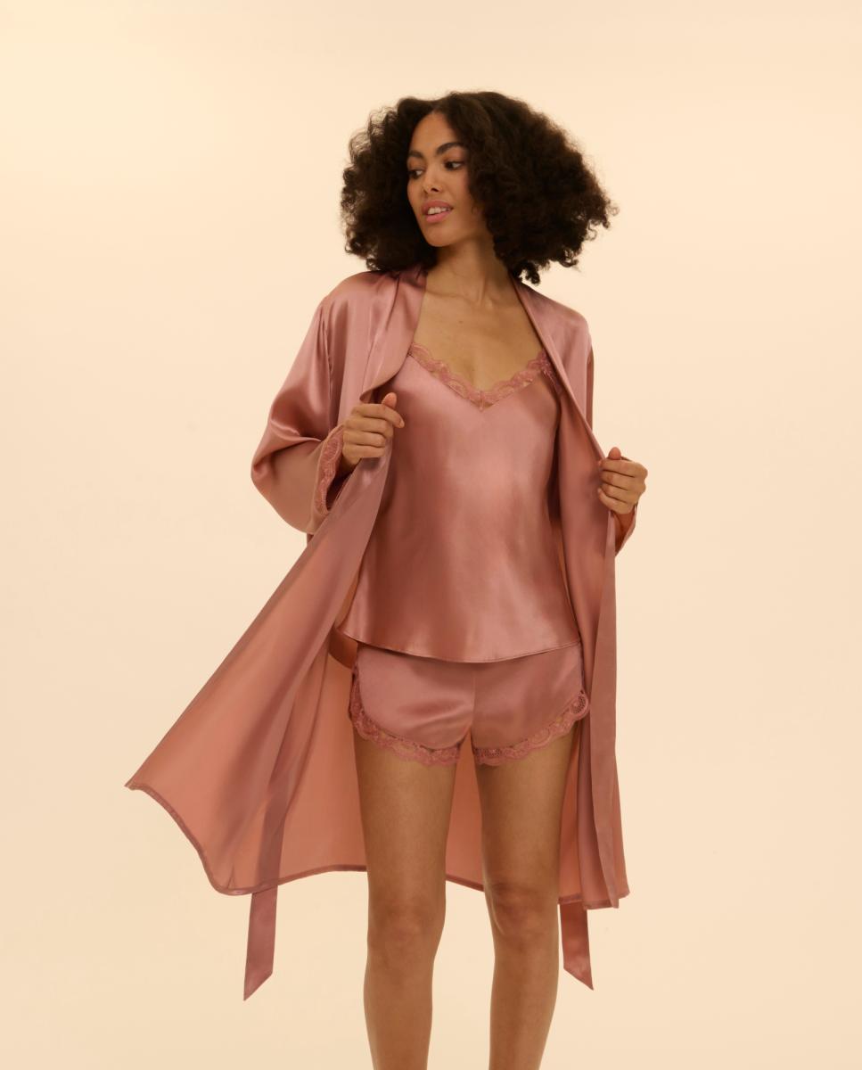 Kimono de Seda Rosa-3