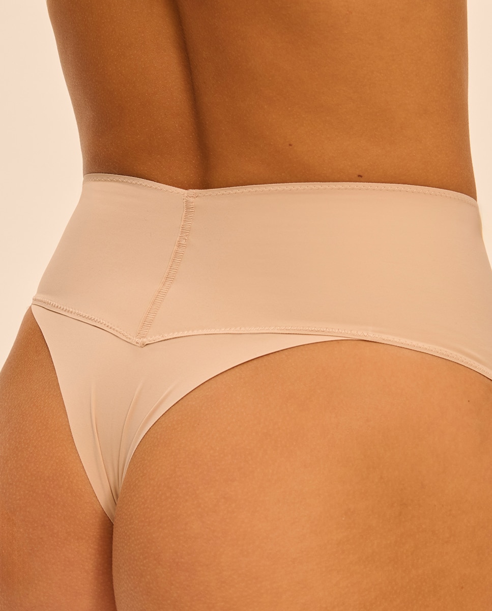 Tanga Moldadora de Cintura Subida Nude-4